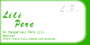 lili pere business card